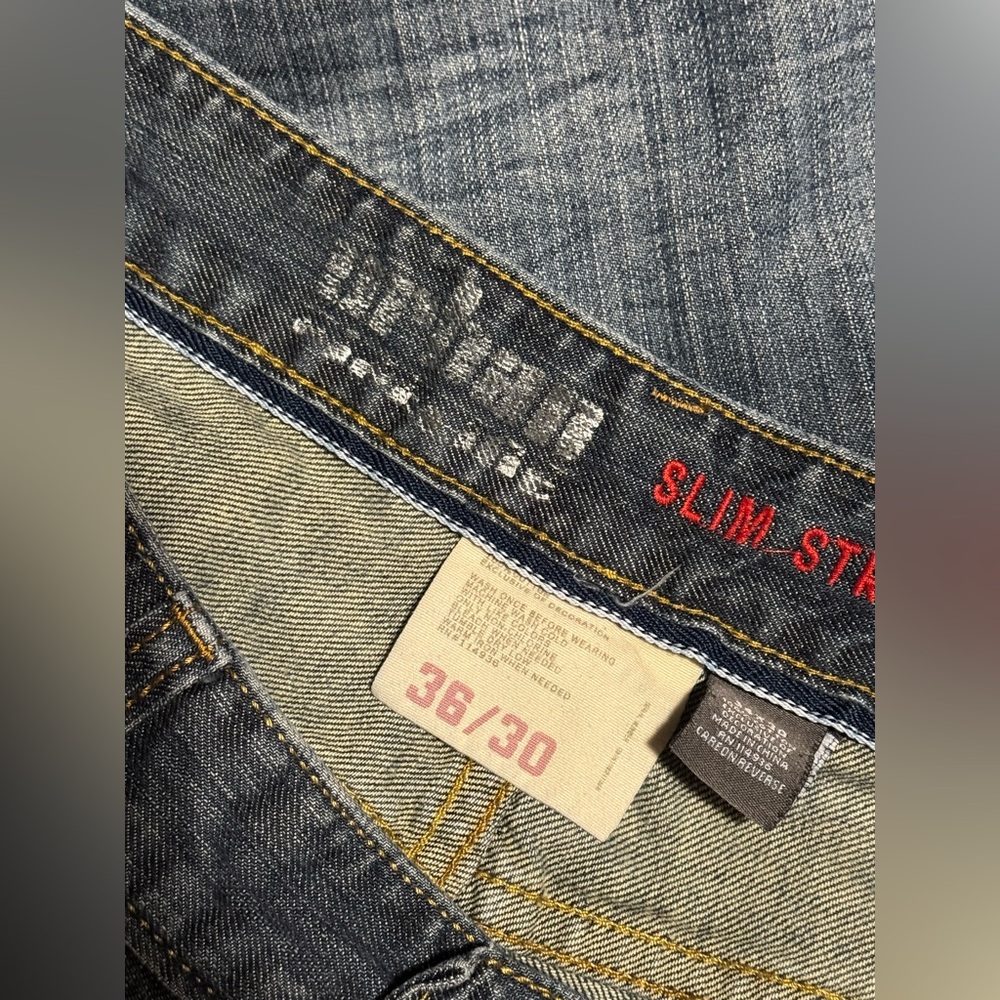 EUC Urban Pipeline Slim Straight Blue Jeans size 36/30 - Picture 8 of 8
